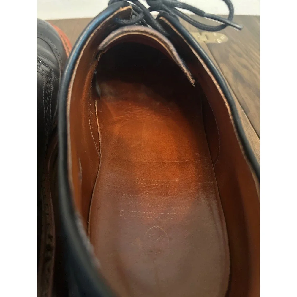 Allen Edmonds Alumnus Men's Black‎ Leather Wingtip Oxford Dress shoes Size 10.5D